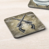 Vintage Revolver Getränkeuntersetzer (Linke Seite)