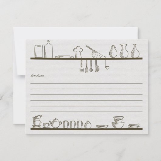 Vintage Rezept-Karte (Rückseite)