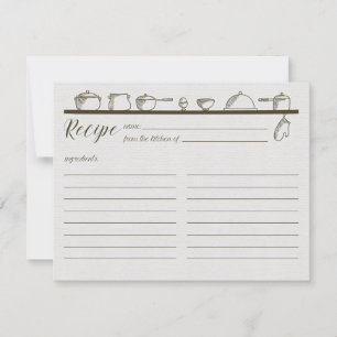 Vintage-Rezeptkarte