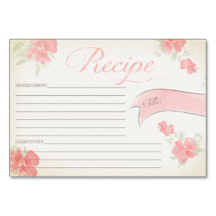 Vintage-Rezeptkarte Tischnummer