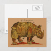 Vintage Rhino Durer's Rhinoceros Antike Postkarte (Vorne/Hinten)