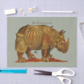 Vintage Rhino Durer's Rhinoceros Antike Seidenpapier (Handwerk)