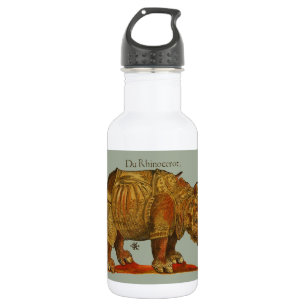Vintage Rhino Durer's Rhinoceros Antike Trinkflasche