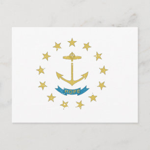 Vintage RHODE-ISLAND-Flagge Postkarte