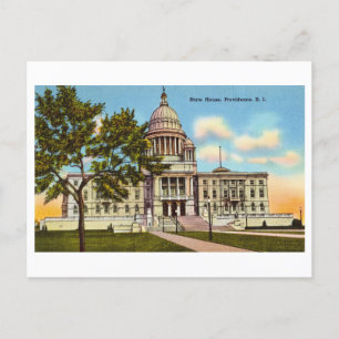 Vintage Rhode Island Hauptstadt / Staat Postkarte