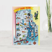 Vintage Rhode Island Karte (Vorderseite)