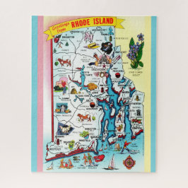 Vintage Rhode Island Karte Puzzle