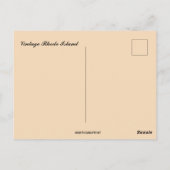 Vintage Rhode Island Map Postkarte (Rückseite)