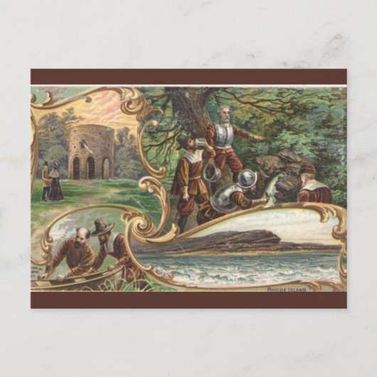 Vintage Rhode Island Postkarte (Vorderseite)
