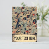 vintage Rhythmik Dankeskarte (Stehend Vorderseite)