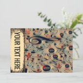 vintage Rhythmik Einladung (Stehend Vorderseite)