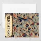 vintage Rhythmik Einladung (Vorne/Hinten)