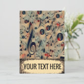 vintage Rhythmik Save The Date (Stehend Vorderseite)
