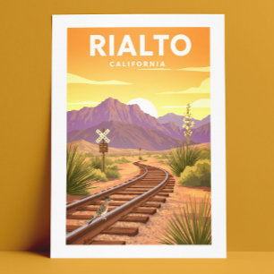 Vintage Rialto Kalifornien Postkarte