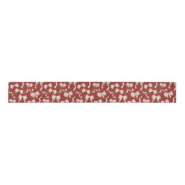 Vintage Ribbon & Bows Watercolor Linen (Cream Red) Ripsband