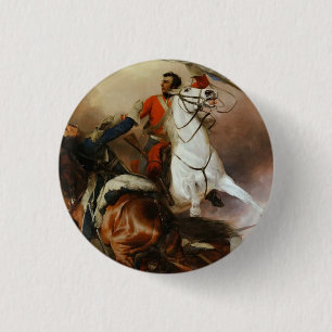 Vintage Richard Ansdell Der Kampf um die Standarte Button