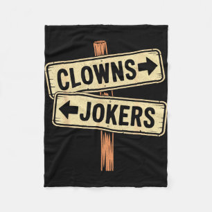 Vintage-Richtung Clowns nach links, Joker nach Fleecedecke