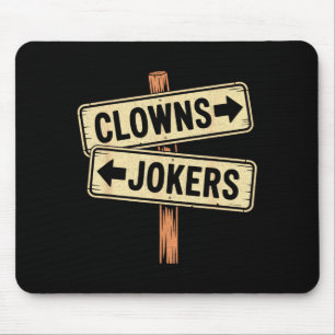 Vintage Richtung Clowns nach links Joker nach Mousepad