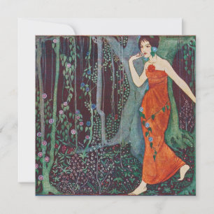 Vintage-Rie-Cramer-Illustration-Dankeskarte Dankeskarte