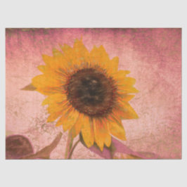 Vintage Riesenblume Rosa Gelbe Textur Seidenpapier