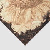 Vintage Riesenblumen bemalt rustikale Vignette Seidenpapier (Ausschnitt)