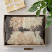 Vintage Riesenblumen bemalt rustikale Vignette Seidenpapier (Geschenk)