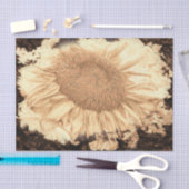 Vintage Riesenblumen bemalt rustikale Vignette Seidenpapier (Handwerk)