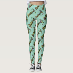 Vintage-Riesengarnele-Marinekunst-Druck Leggings