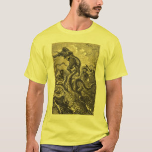 Vintage Riesenkrake-Seemonster-T-Shirt T-Shirt