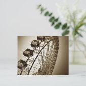 Vintage-Riesenrad Postkarte (Stehend Vorderseite)