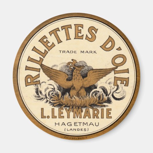 Vintage Rillettes d'oie-Werbung Magnet (Vorne)