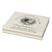 Vintage Rinderzuchtbetriebe Rücksendeadresse Gummistempel (Stempel)