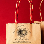 Vintage Rinderzuchtbetriebe Rücksendeadresse Gummistempel