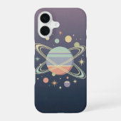 Vintage Ringed Planet iPhone 16 Hülle (Rückseite)