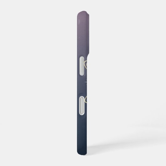 Vintage Ringed Planet iPhone 16 Hülle (Rechte Seite)