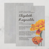 Vintage Ringelblumen-Brautparty-Einladungen Einladung (Vorne/Hinten)