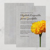 Vintage Ringelblumen-Hochzeits-Einladungen Einladung (Vorne/Hinten)