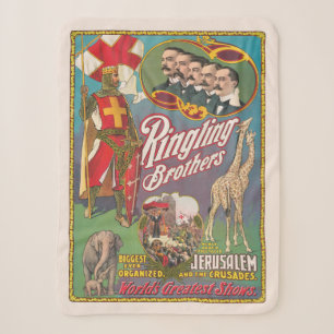 Vintage Ringling Brothers Zirkusposter Sherpadecke