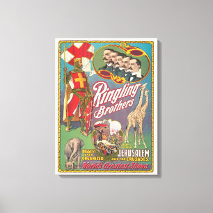 Vintage-Ringling-Brüder-Zirkusposter Leinwanddruck