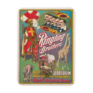 Vintage-Ringling-Brüder-Zirkusposter Magnet