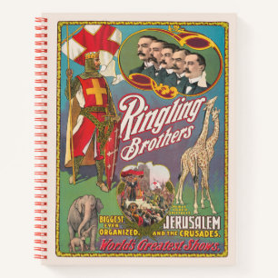 Vintage-Ringling-Brüder-Zirkusposter Notizblock