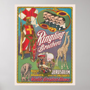 Vintage-Ringling-Brüder-Zirkusposter Poster