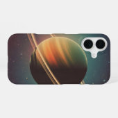 Vintage-Ringplanet iPhone 16 Hülle (Rückseite (Horizontal))