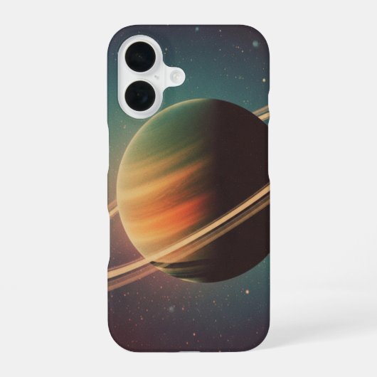 Vintage-Ringplanet iPhone 16 Hülle (Rückseite)