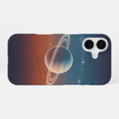 Vintage-Ringplanet iPhone 16 Hülle (Rückseite (Horizontal))