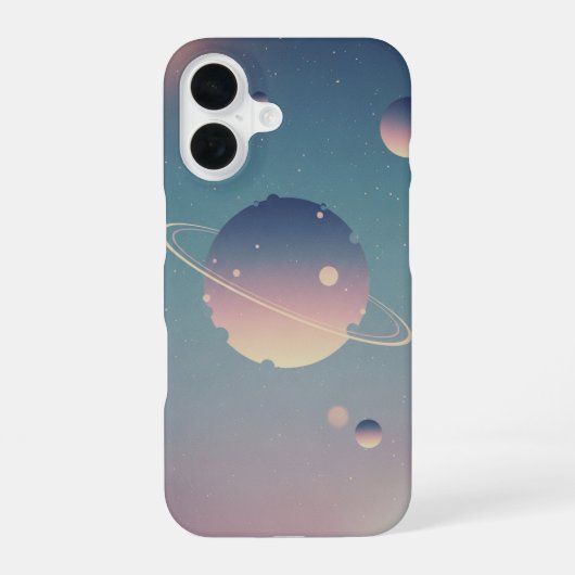Vintage-Ringplanet iPhone 16 Hülle (Rückseite)