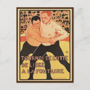 Vintage-Ringturnier-Lüttich-Werbung Postkarte