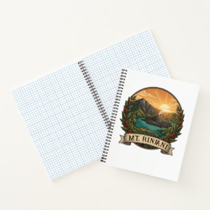 Vintage Rinjani Indonesien Vulkan Retro Notizblock