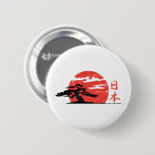 Vintage Rising Sun Button (Vorne & Hinten)