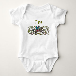 Vintage-Ritter personalisiert Baby Strampler